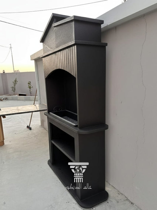 باربكيو حجري خارجي B130 بتصميم عملي للمساحات الخارجية