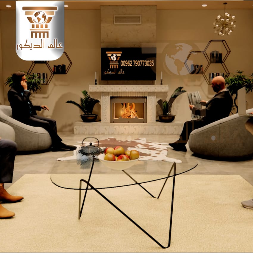 فاير بليس F7013 بتصميم كلاسيكي هادئ وواجهة حجرية متكاملة