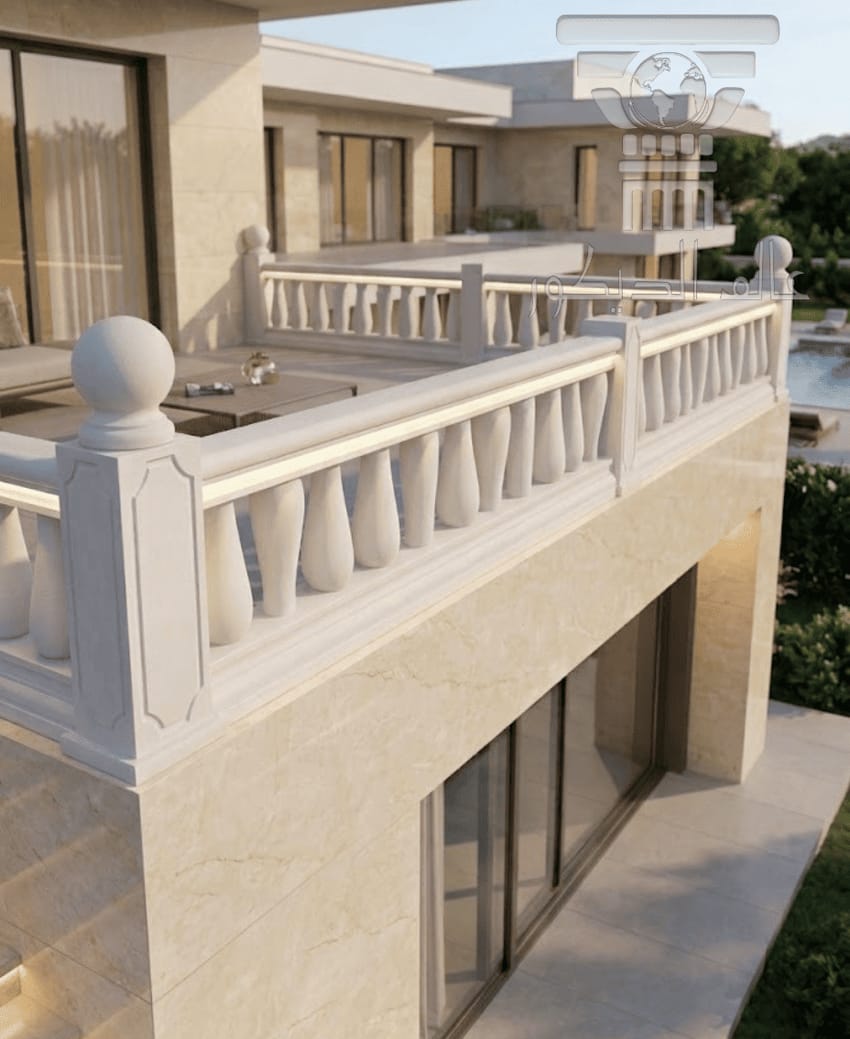 درابزين D6001… الحل الهندسي المتكامل لتأمين الشرفات الممتدة بلمسة نيو-كلاسيكية فاخرة.