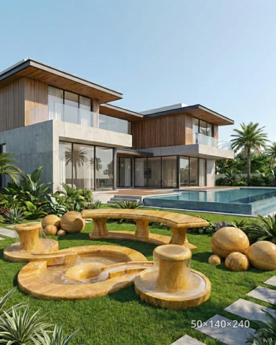N1009… نافورة الدوامة بتصميم فني يلفت الأنظار